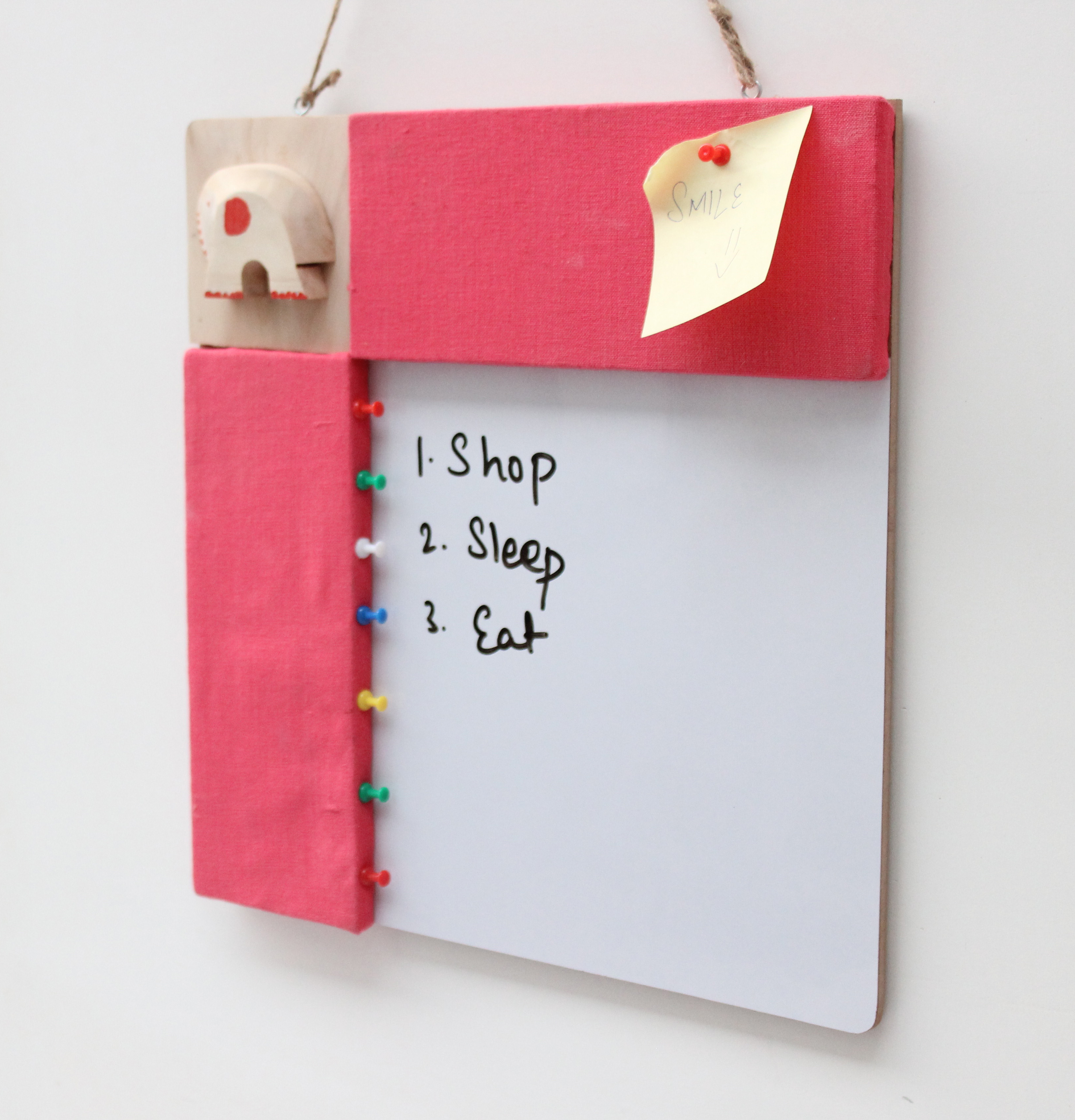 Pin-board + Whiteboard - Combination Board - Elephant (Pink ...