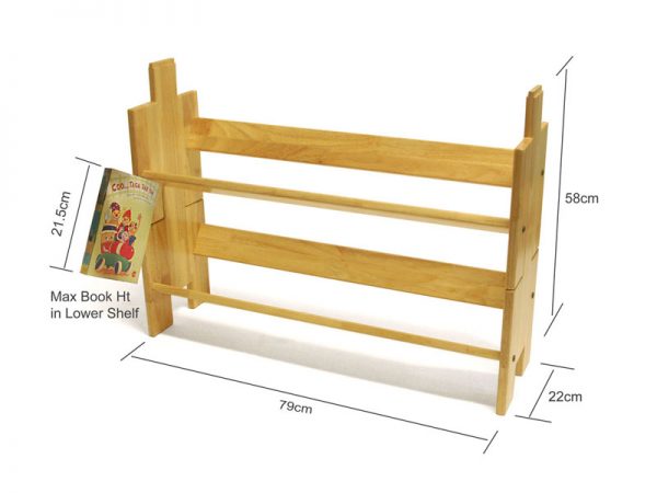 Wooden Stackable Book Shelf – Book Builder Small – 2 Units ( Natural Wood Colour ) 2