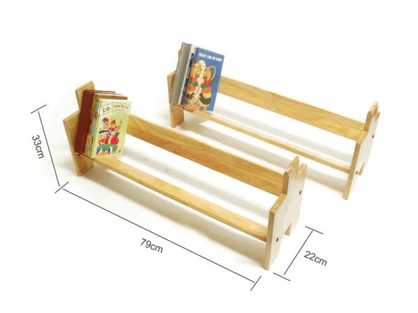 Wooden Stackable Book Shelf – Book Builder Small – 2 Units ( Natural Wood Colour ) 3