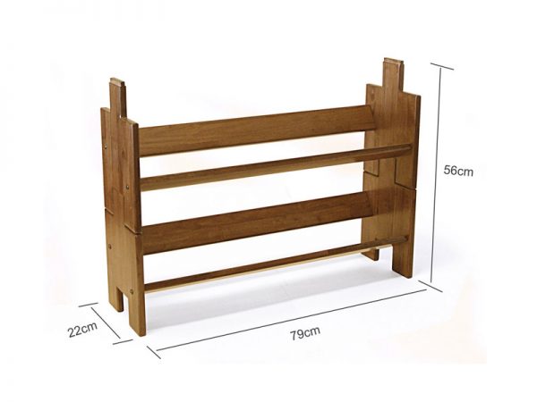Wooden Stackable Book Shelf – Book Builder Small – 2 Units ( Walnut Colour ) 2